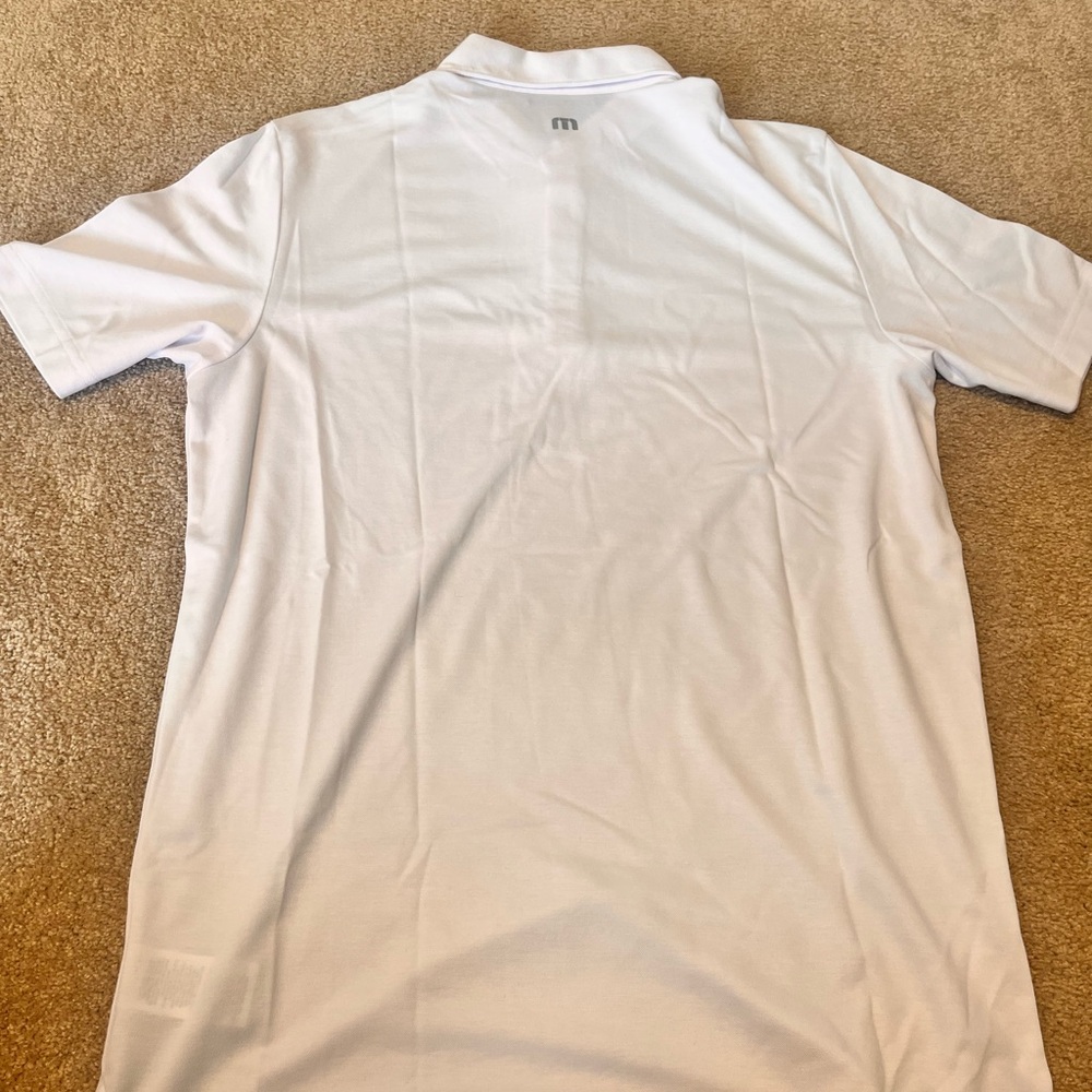 Travis Mathew White Golf Polo Shirt - Picture 2 of 3